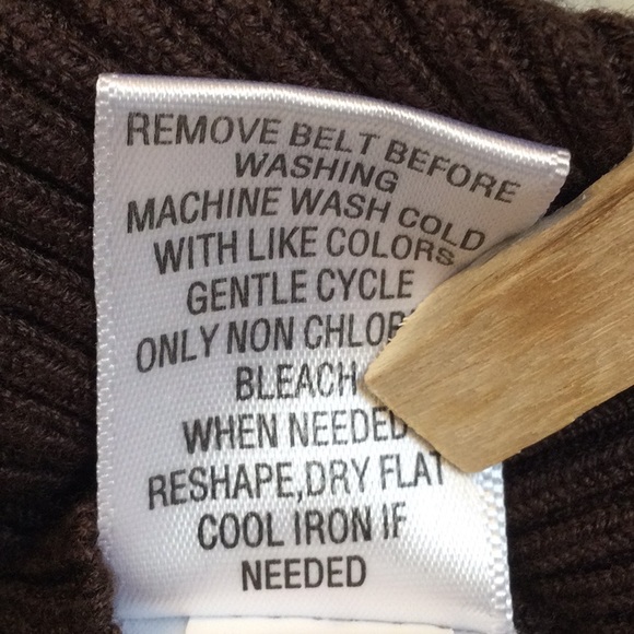 Apt. 9 Sweater/Blouse with belt, brown/turquoise, size 1X - Picture 7 of 7